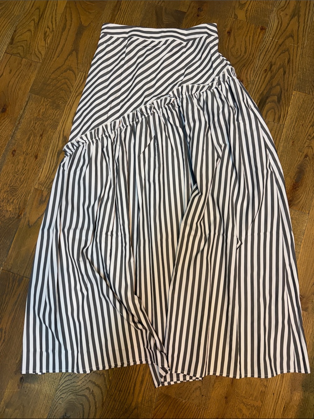 Dark Grey  & White Striped Women’s Skirt